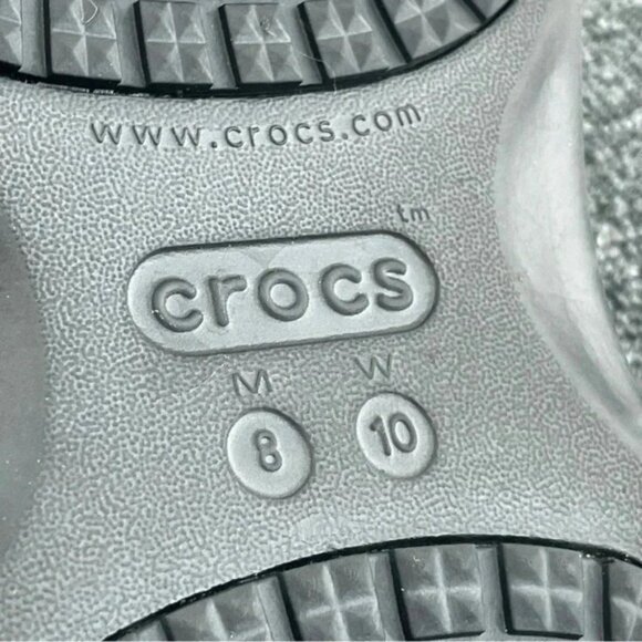 Crocs Adult M8/W10 black slip resistant dual crocs comfort shoes s2210 - Picture 9 of 10